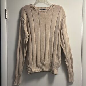 Vintage late 1980’s Polo Ralph Lauren Tan 100% cotton knit sweater